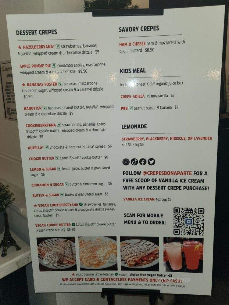 Crepes Bonaparte - Whittier, CA menu_pic
