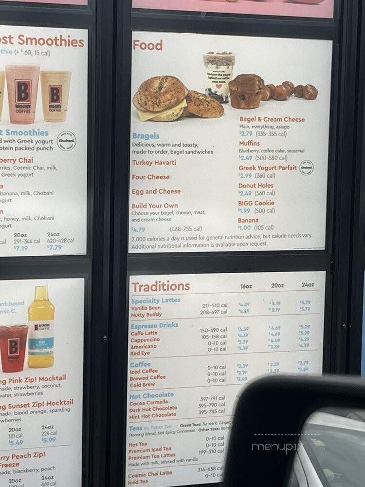 Biggby Coffee - Sterling Heights, MI menu_pic