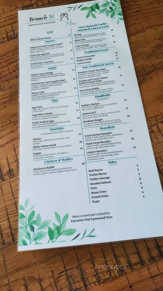 Brunch N - Philadelphia, PA menu_pic
