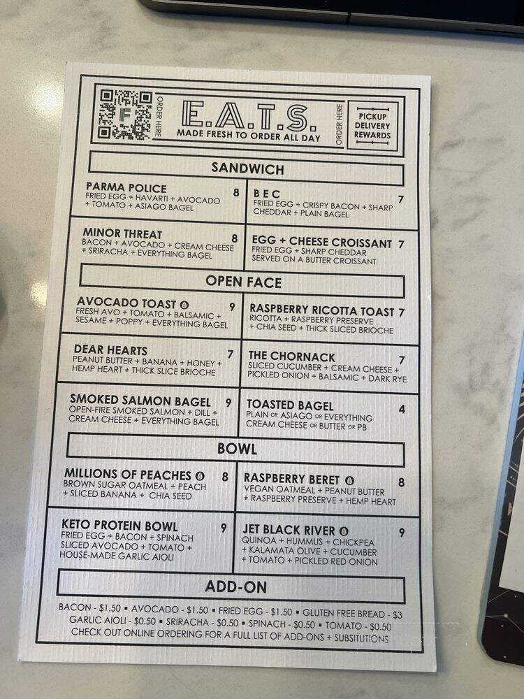 Fluid Coffee Roasters - Crown Point, IN menu_pic