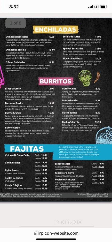 El Rey Cocina Y Cantina - Columbia, MO menu_pic