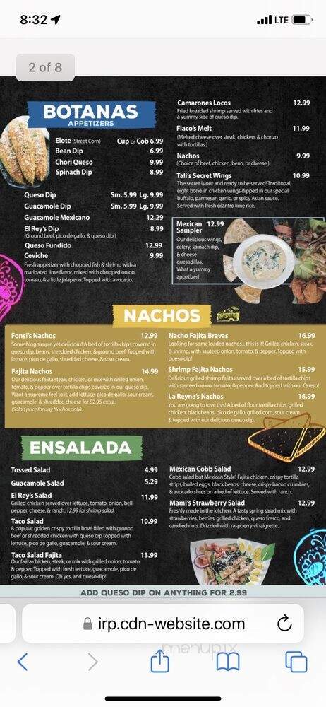 El Rey Cocina Y Cantina - Columbia, MO menu_pic