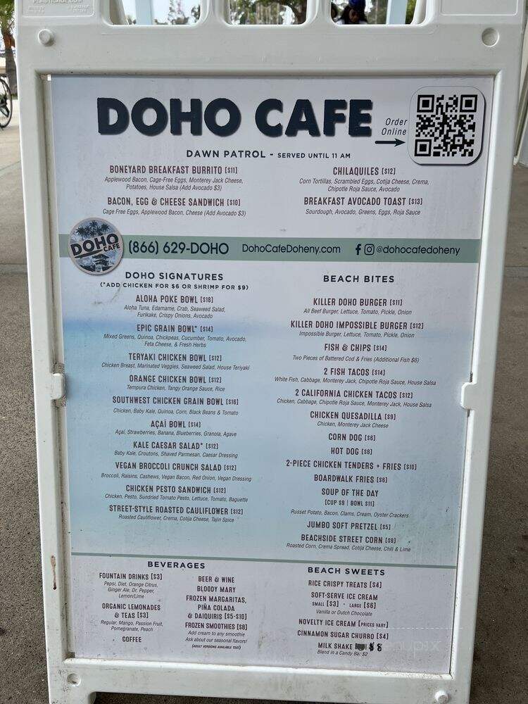 Doho Cafe - Dana Point, CA menu_pic