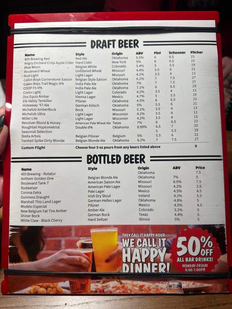 Hideaway Pizza - Norman, OK menu_pic