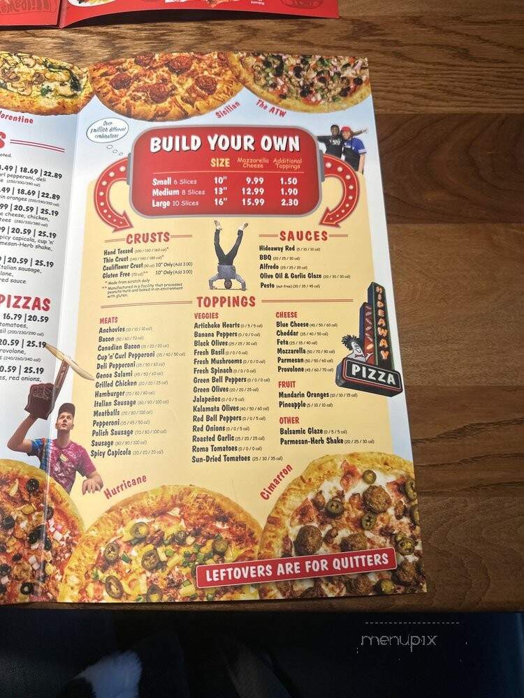 Hideaway Pizza - Norman, OK menu_pic