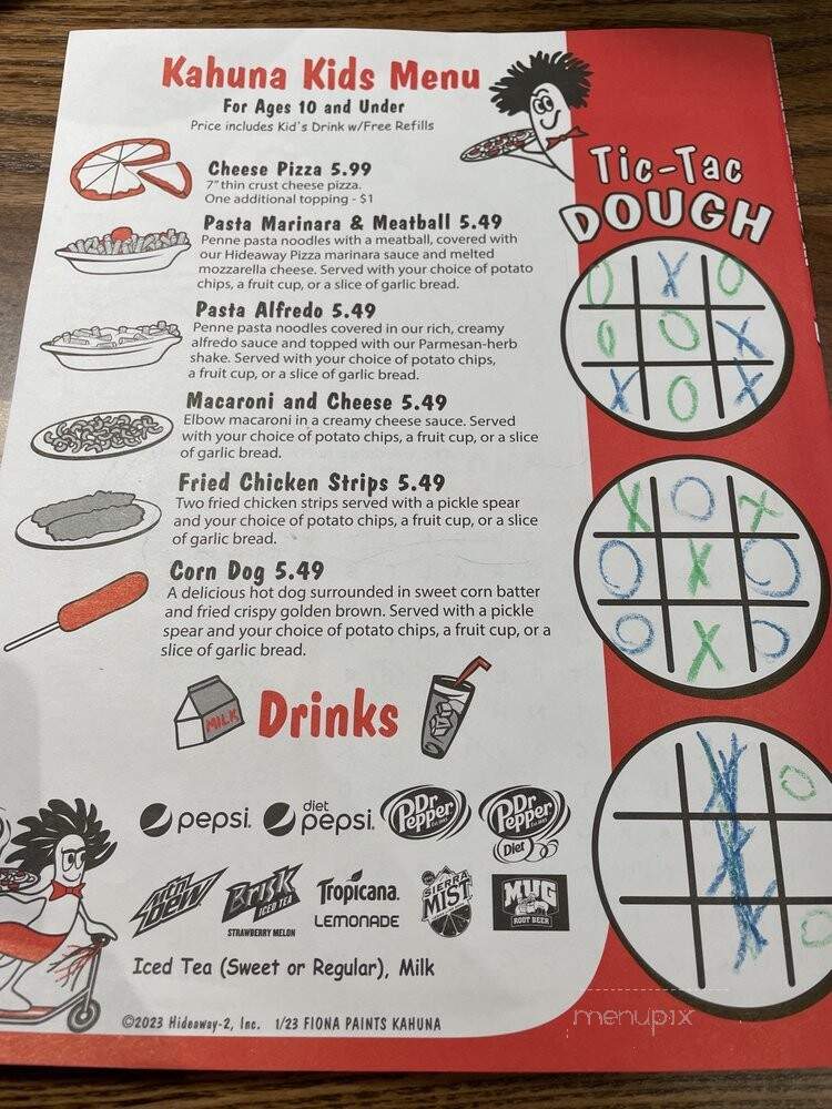 Hideaway Pizza - Norman, OK menu_pic