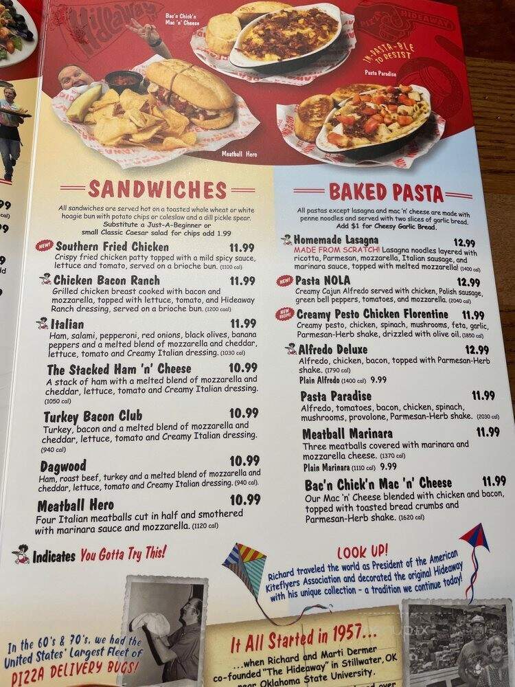 Hideaway Pizza - Norman, OK menu_pic