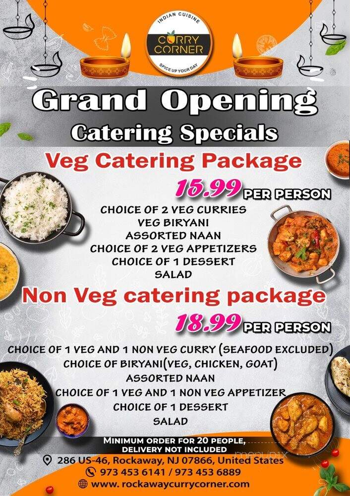 Curry Corner - Rockaway, NJ menu_pic