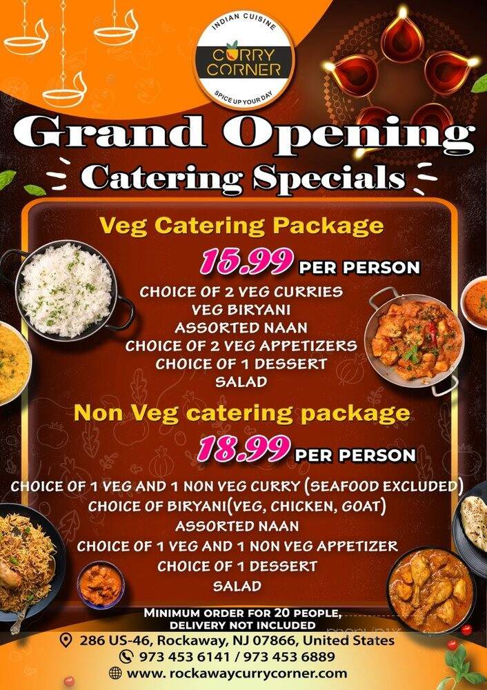 Curry Corner - Rockaway, NJ menu_pic