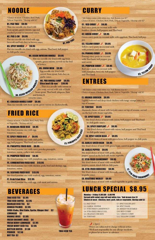 Taste Of Windsor - Glendale, CA menu_pic