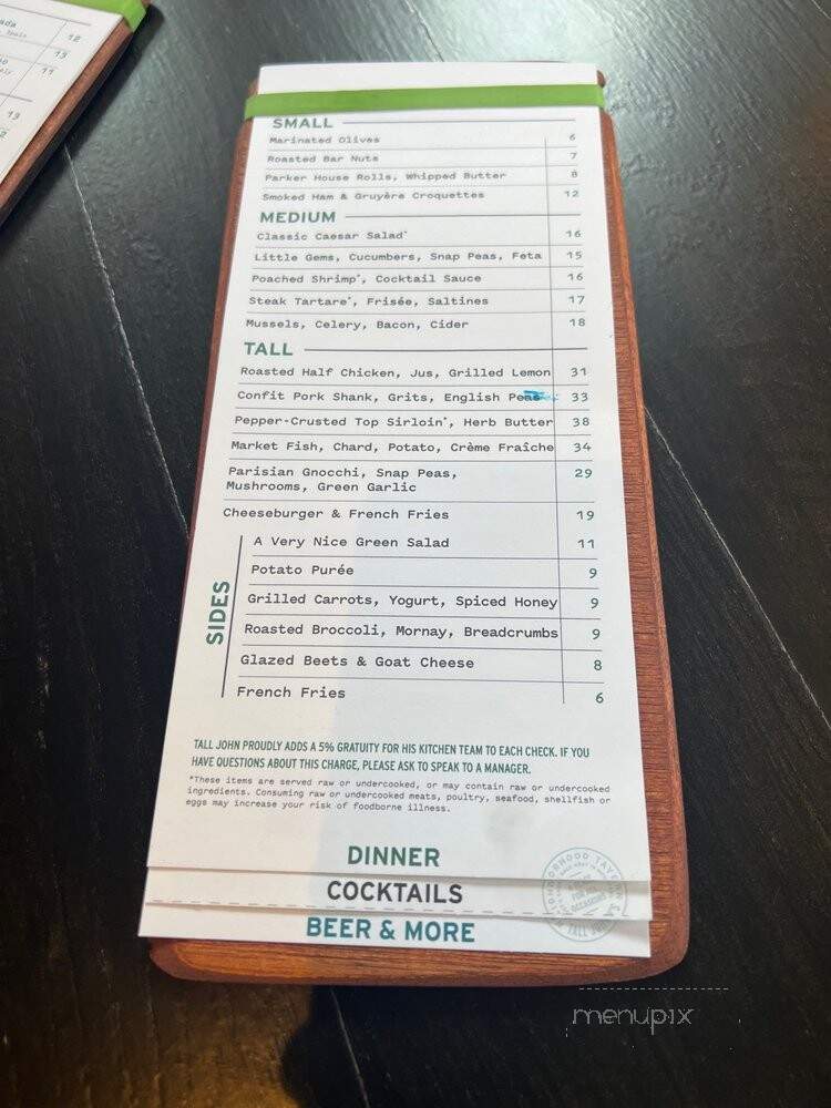Tall John's - Asheville, NC menu_pic