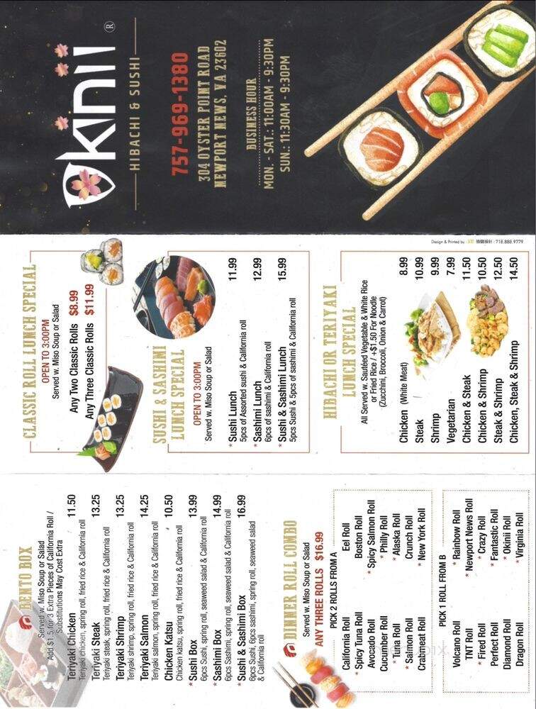 Okinii Hibachi & Sushi - Newport News, VA
