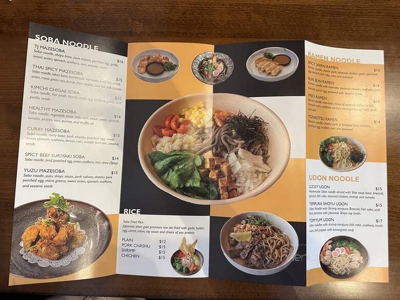 Soba Asian Noodles - Fort Lauderdale, FL menu_pic