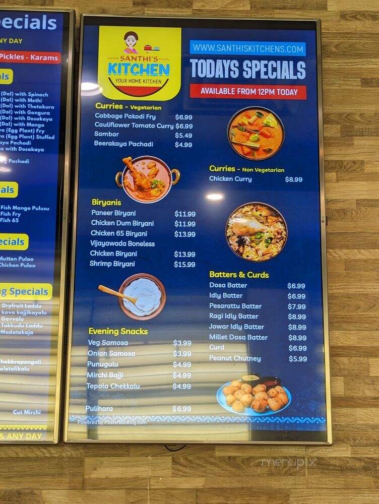 Santhi's Kitchen - Frisco, TX menu_pic