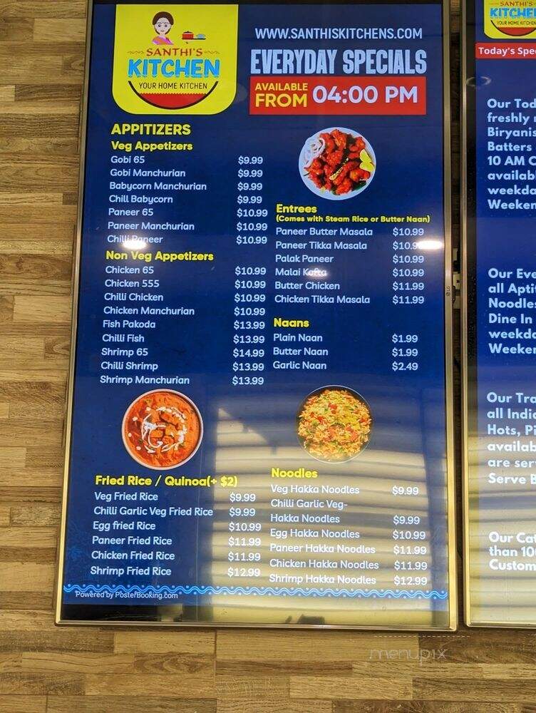 Santhi's Kitchen - Frisco, TX menu_pic
