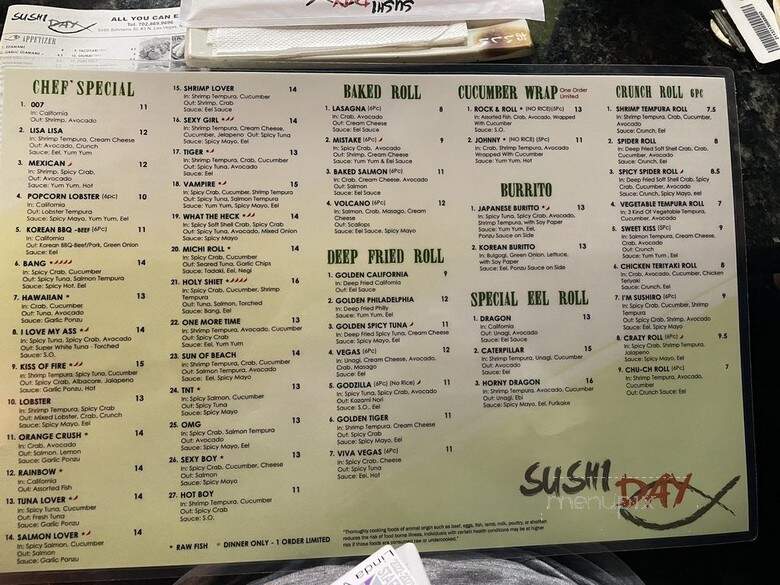 Sushi Day - North Las Vegas, NV menu_pic