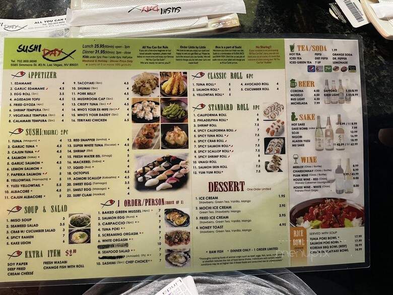 Sushi Day - North Las Vegas, NV menu_pic