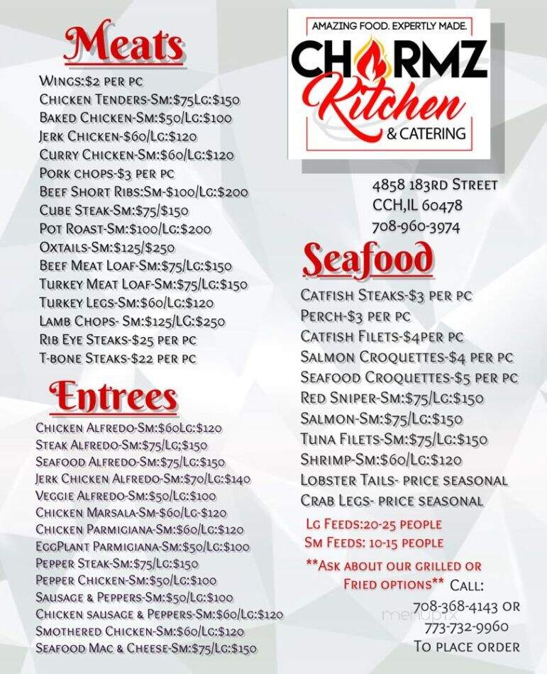 Charmz Kitchen - Country Club Hills, IL menu_pic