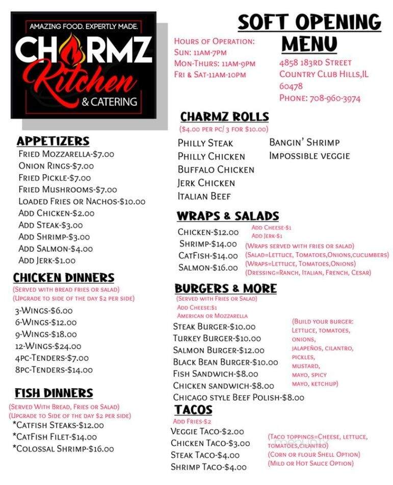 Charmz Kitchen - Country Club Hills, IL menu_pic