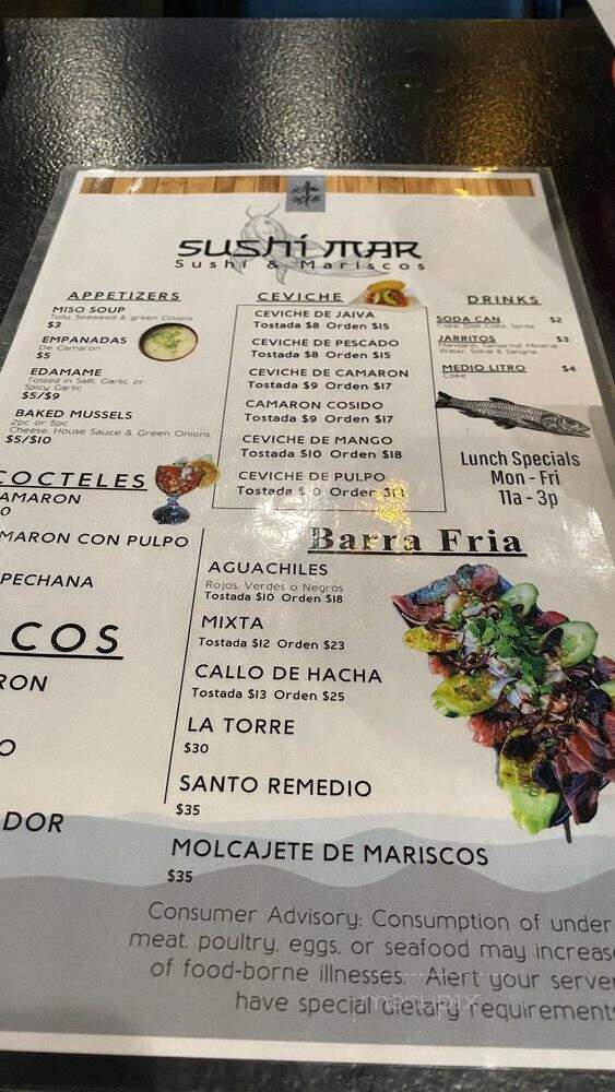 El Mazatleco Sushi & Mariscos - Chatsworth, CA menu_pic