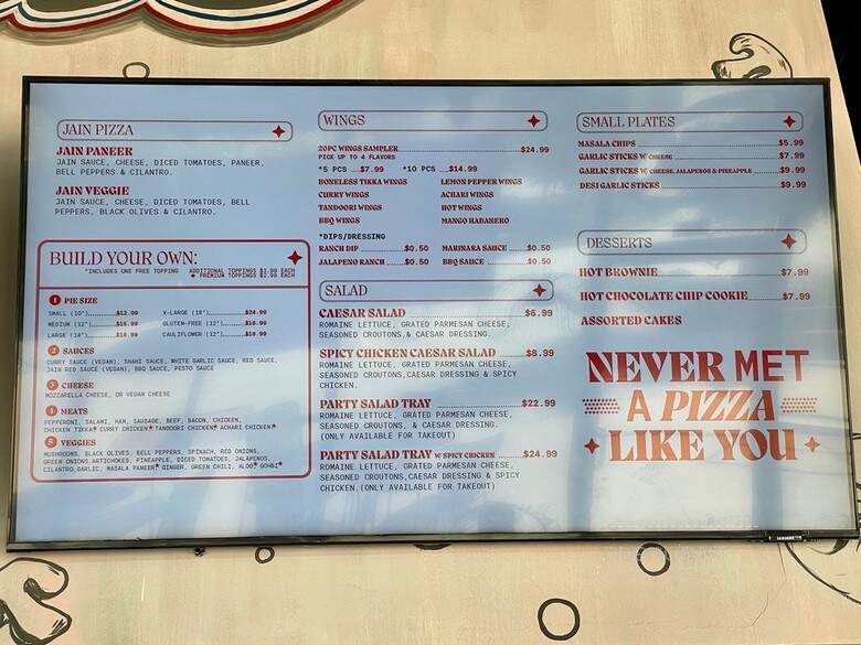 Curry Pizza House - Frisco, TX menu_pic