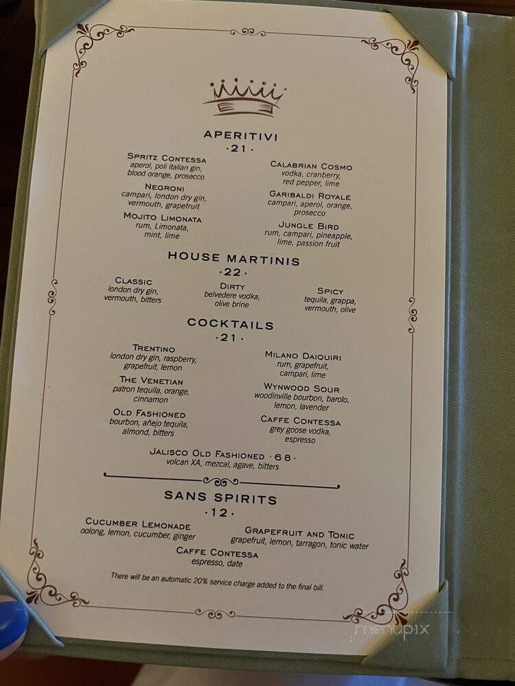 Contessa Miami - Miami, FL menu_pic