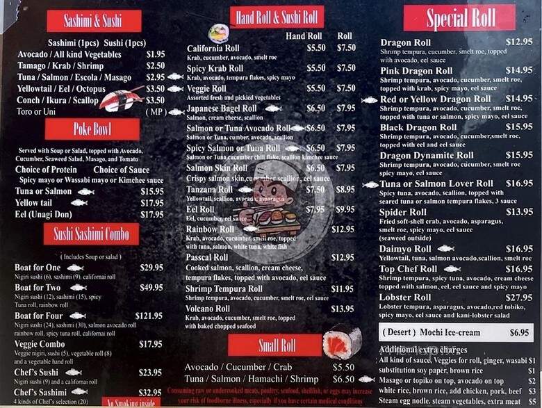 Sushi Ramen - Sarasota, FL menu_pic