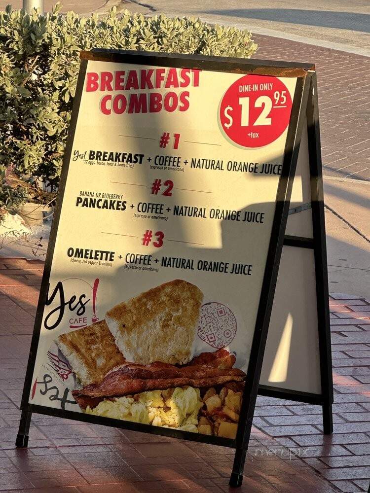 YES! Cafe - Miami Beach, FL menu_pic