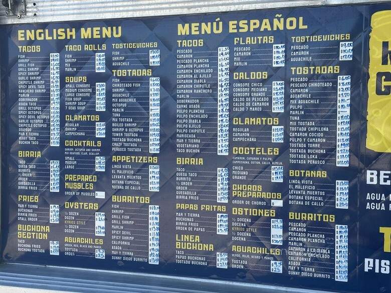 Kyrios Mariscos #2 - San Diego, CA menu_pic