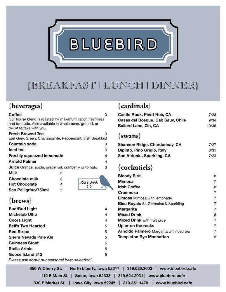 Bluebird Cafe - Solon, IA