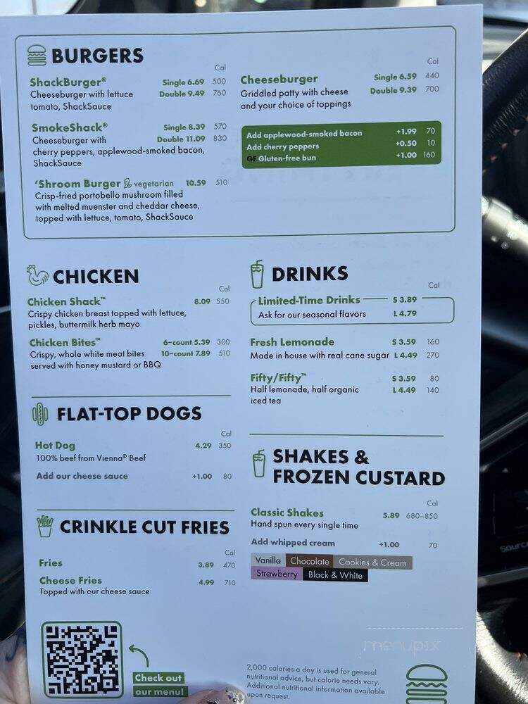 Shake Shack - Sterling Heights, NY menu_pic