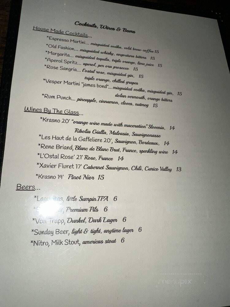 Brindle Room - New York, NY menu_pic