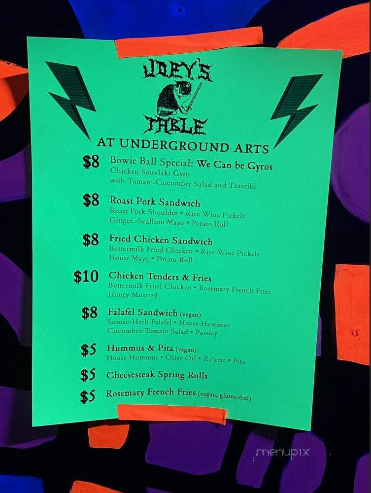 Joey's Table - Philadelphia, PA menu_pic
