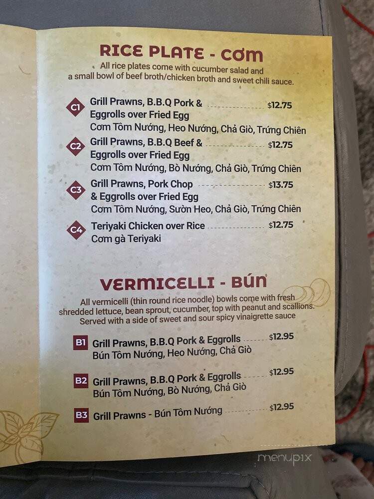 Viet Pho Restaurant - Vallejo, CA menu_pic