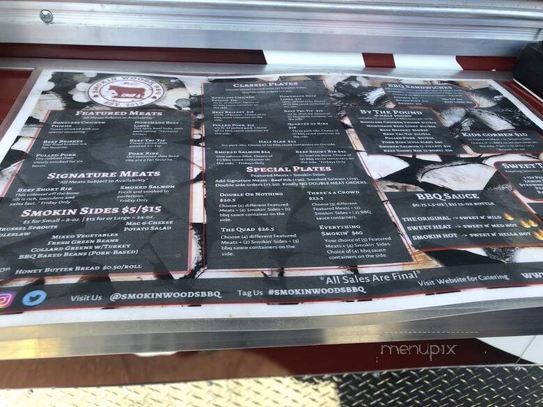Smokin Woods BBQ - Fresno, CA menu_pic