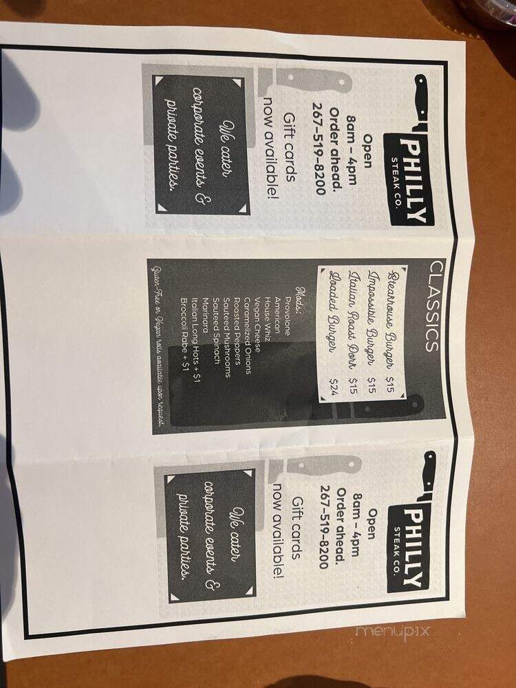 Philly Steak - Philadelphia, PA menu_pic