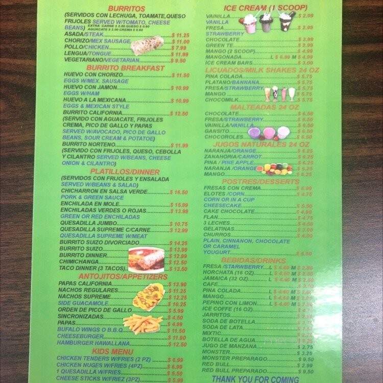 Krasy Taco Stop - Chicago, IL menu_pic
