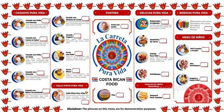 La Carreta Pura Vida - Portland, OR menu_pic