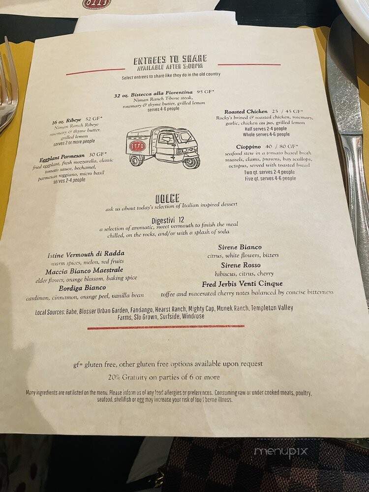 Etto Pasta Bar - Paso Robles, CA