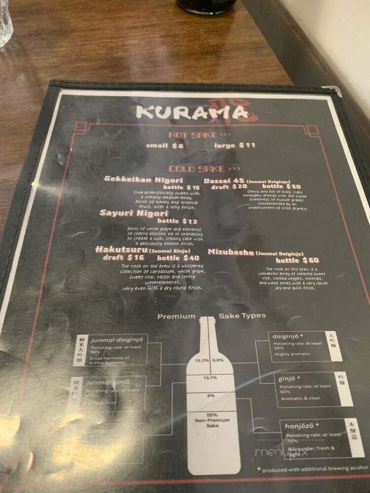 Kurama Omakase - Keene, NH menu_pic
