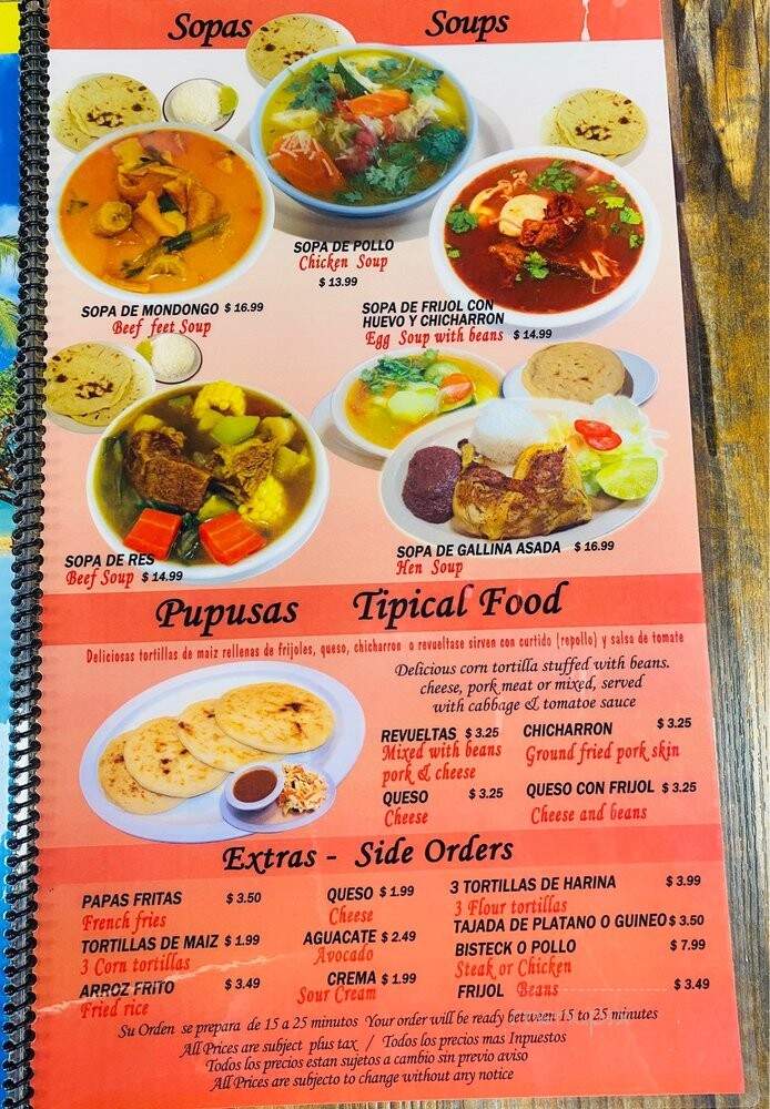 El Sazon K-tracho #3 - Los Angeles, CA menu_pic