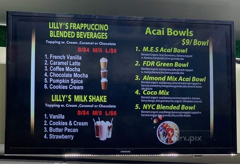 Lilly's Shakes & Crepes - New York, NY menu_pic