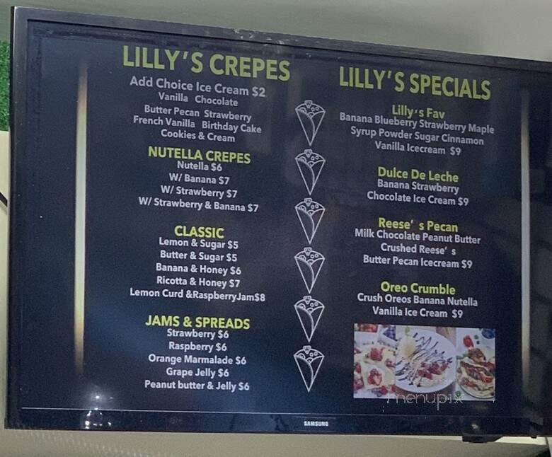 Lilly's Shakes & Crepes - New York, NY menu_pic
