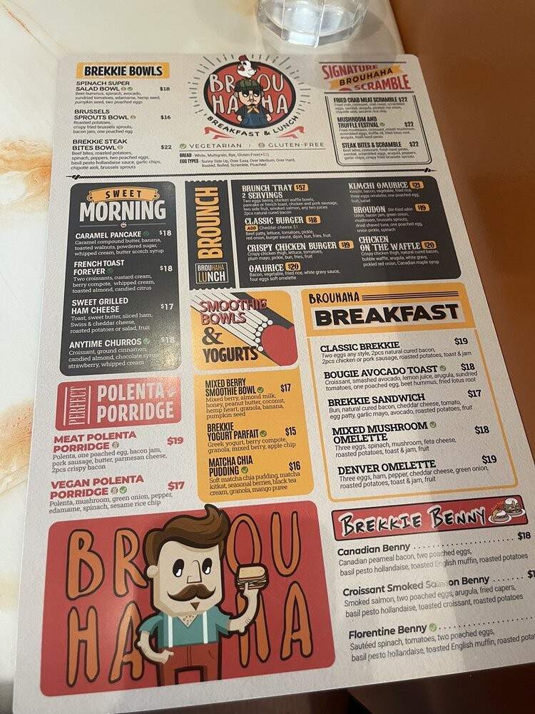 Brouhaha - Calgary, AB menu_pic