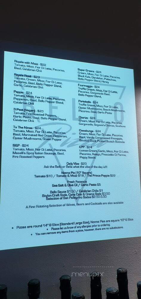Bello Pizza - Toronto, ON menu_pic