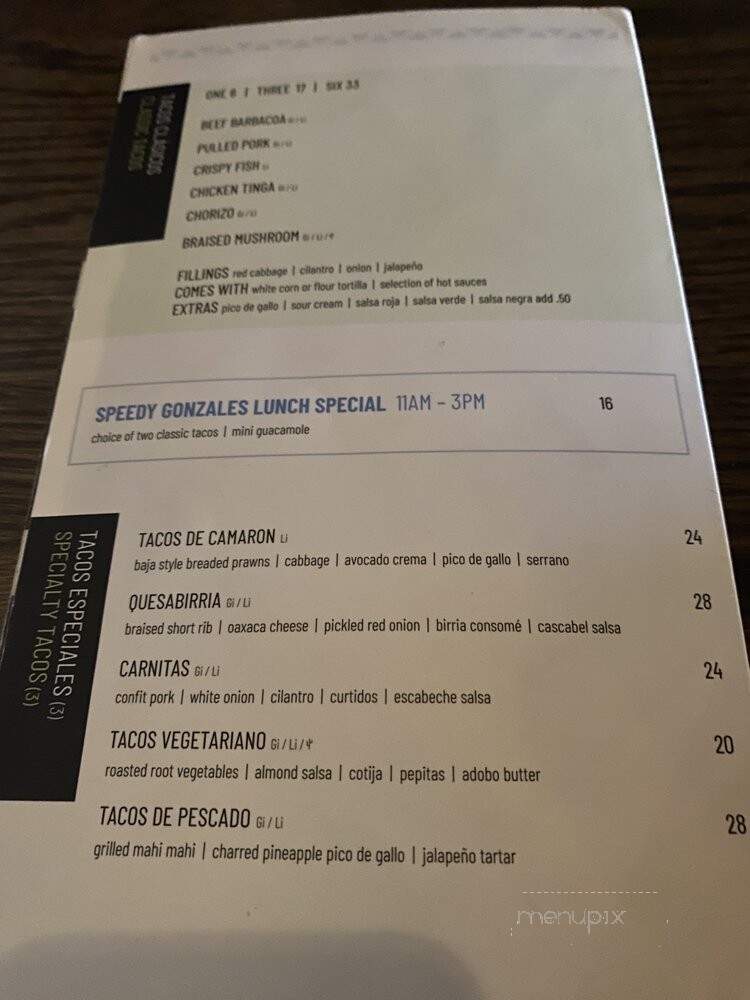 Anejo - Toronto, ON menu_pic