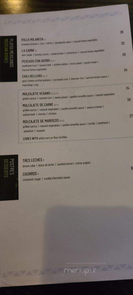 Anejo - Toronto, ON menu_pic