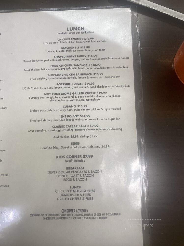 Portside Breakfast & Lunch - West Palm Beach, FL menu_pic