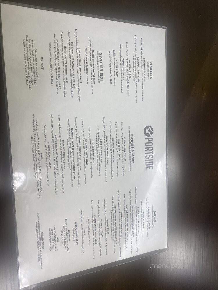 Portside Breakfast & Lunch - West Palm Beach, FL menu_pic