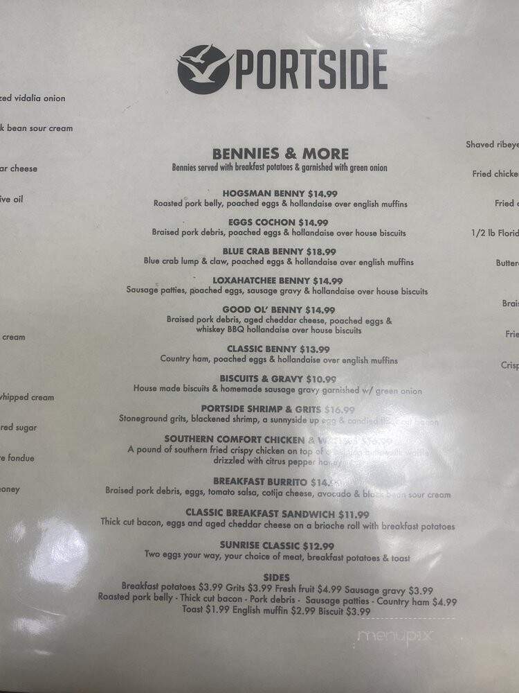 Portside Breakfast & Lunch - West Palm Beach, FL menu_pic